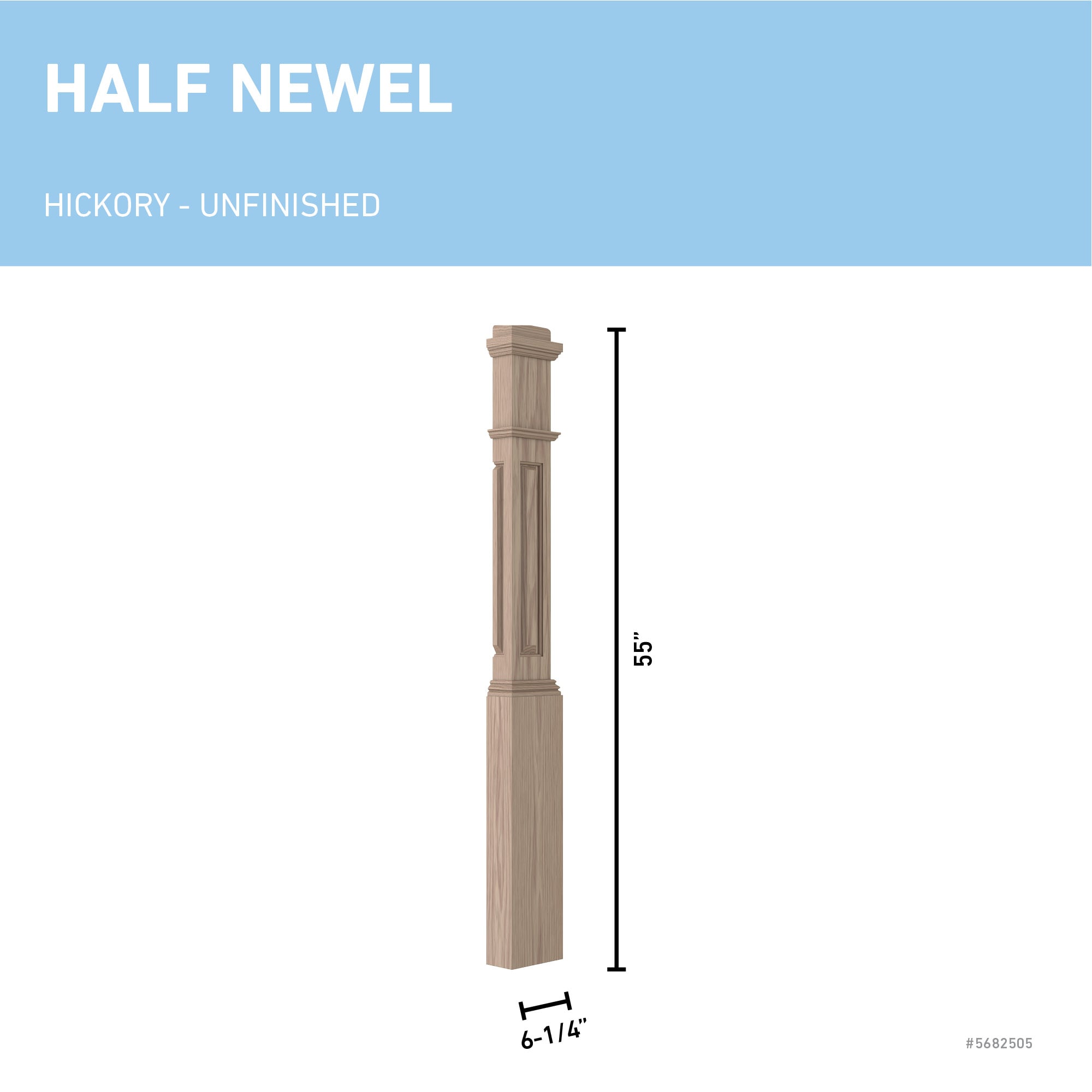 L.J. Smith Stair Systems LJRA-4091 1-2-HK Interior-Stairpart-Newel-Posts - View #3