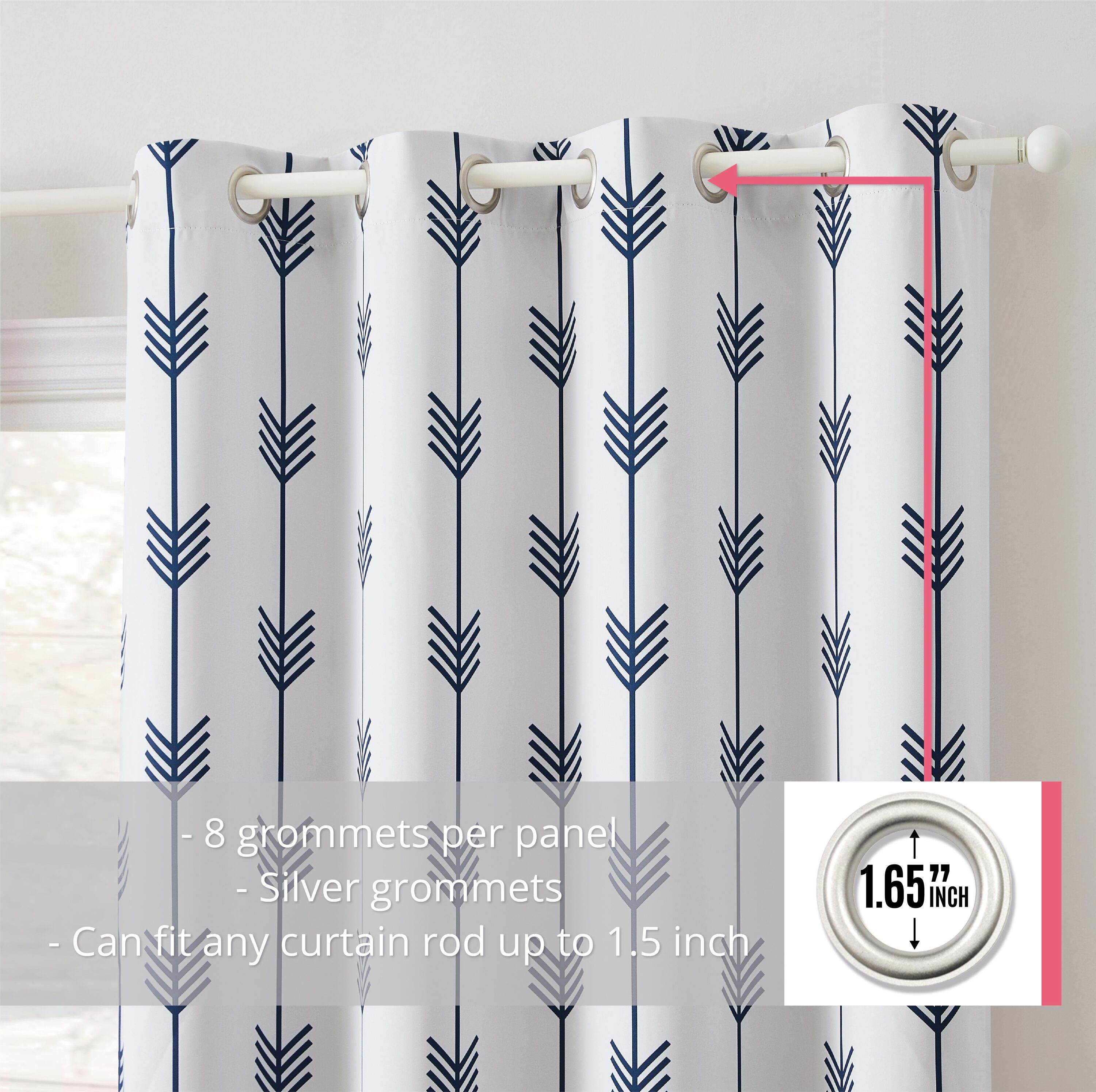 HLC.me ARRW-W/NVY72 curtains - View #2