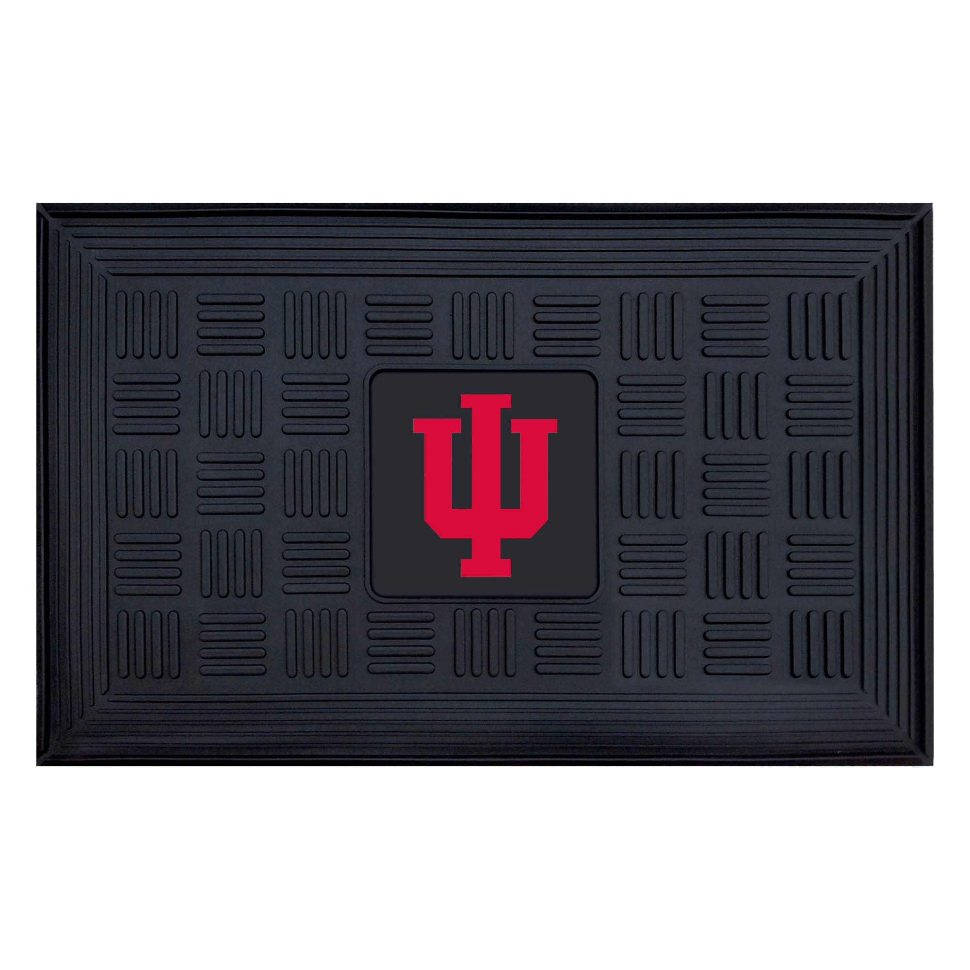 FANMATS 11392 Indiana Hoosiers 2-ft x 3-ft Black Vinyl Rectangular Indoor or Outdoor Decorative Sports Door Mat