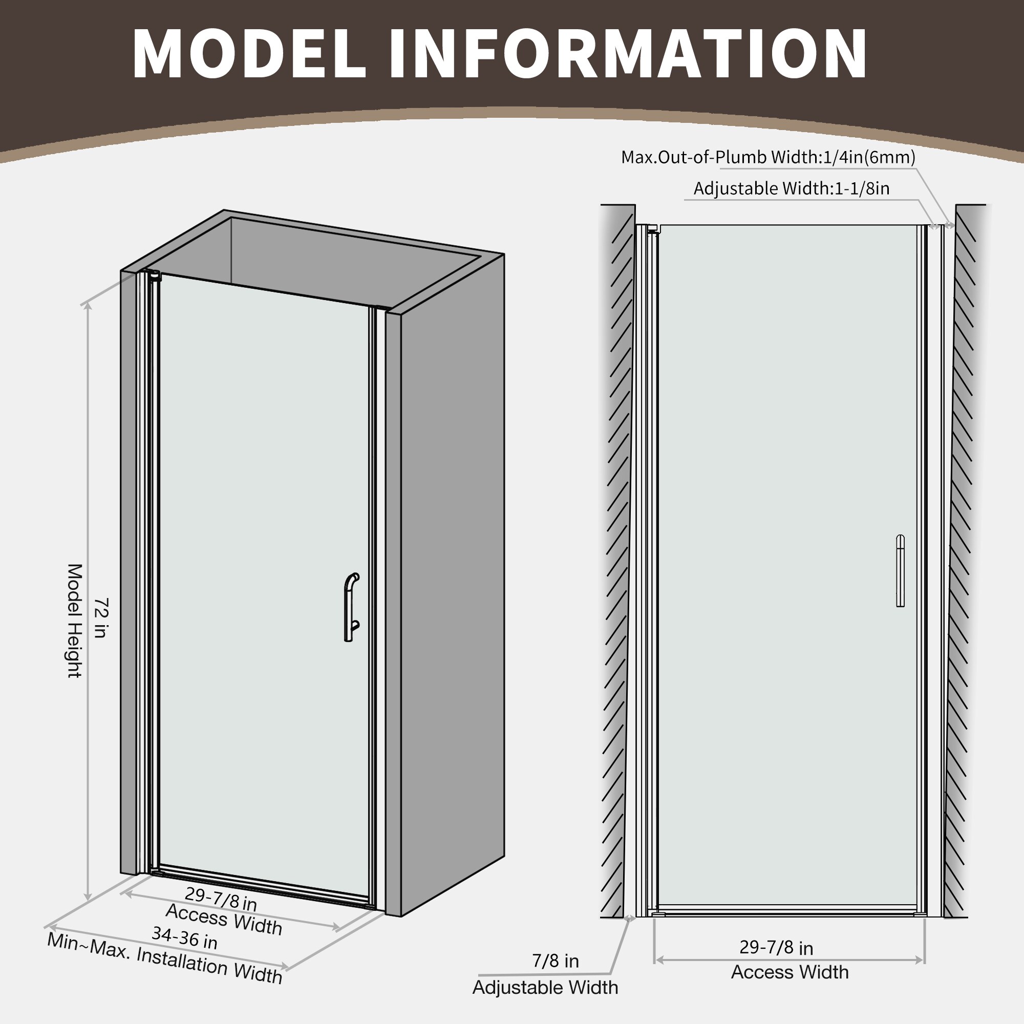 AAZJ BT-139010 Shower-Doors - View #8