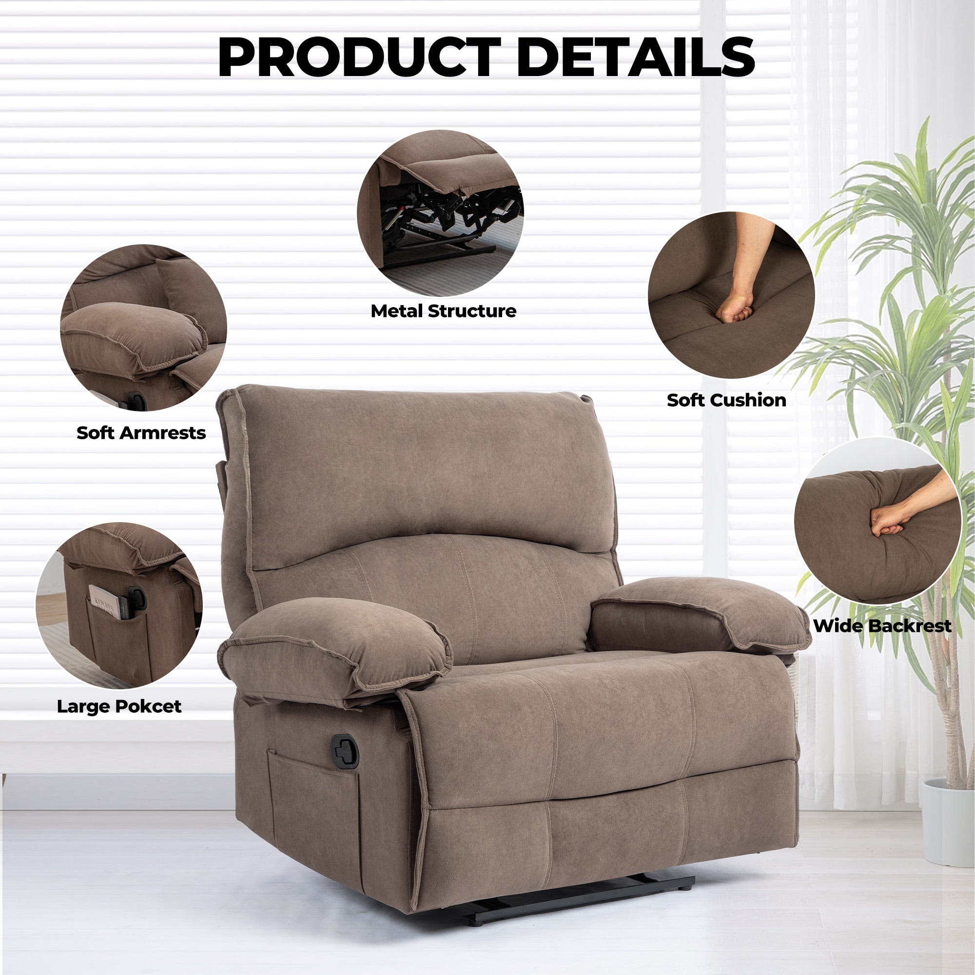 WELLFOR CAN-RD040 recliners - View #4