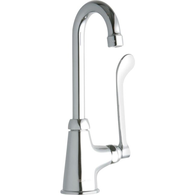 Elkay Chrome 1-Handle Deck-Mount High-Arc Handle Commercial Kitchen Faucet Elkay Chrome 1-Handle Deck-Mount High-Arc Handle Commercial Kitchen Faucet