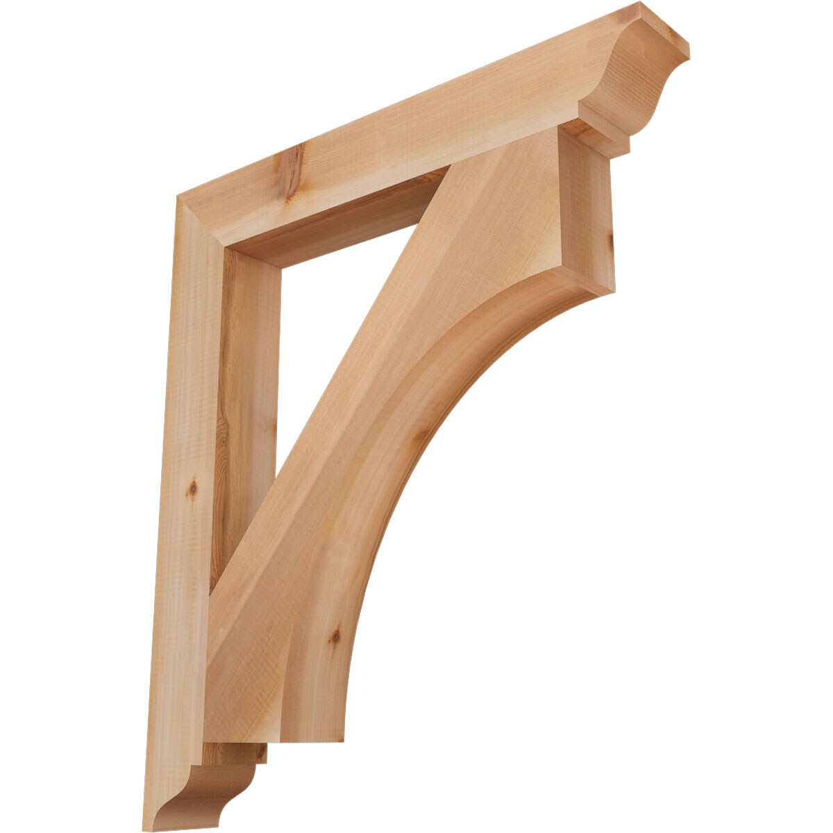 Ekena Millwork BKT04X28X32WTL01SWR Westlake traditional smooth 3-1/2-in x 28-in x 32-in Western red cedar Brown Wood Standard bracket