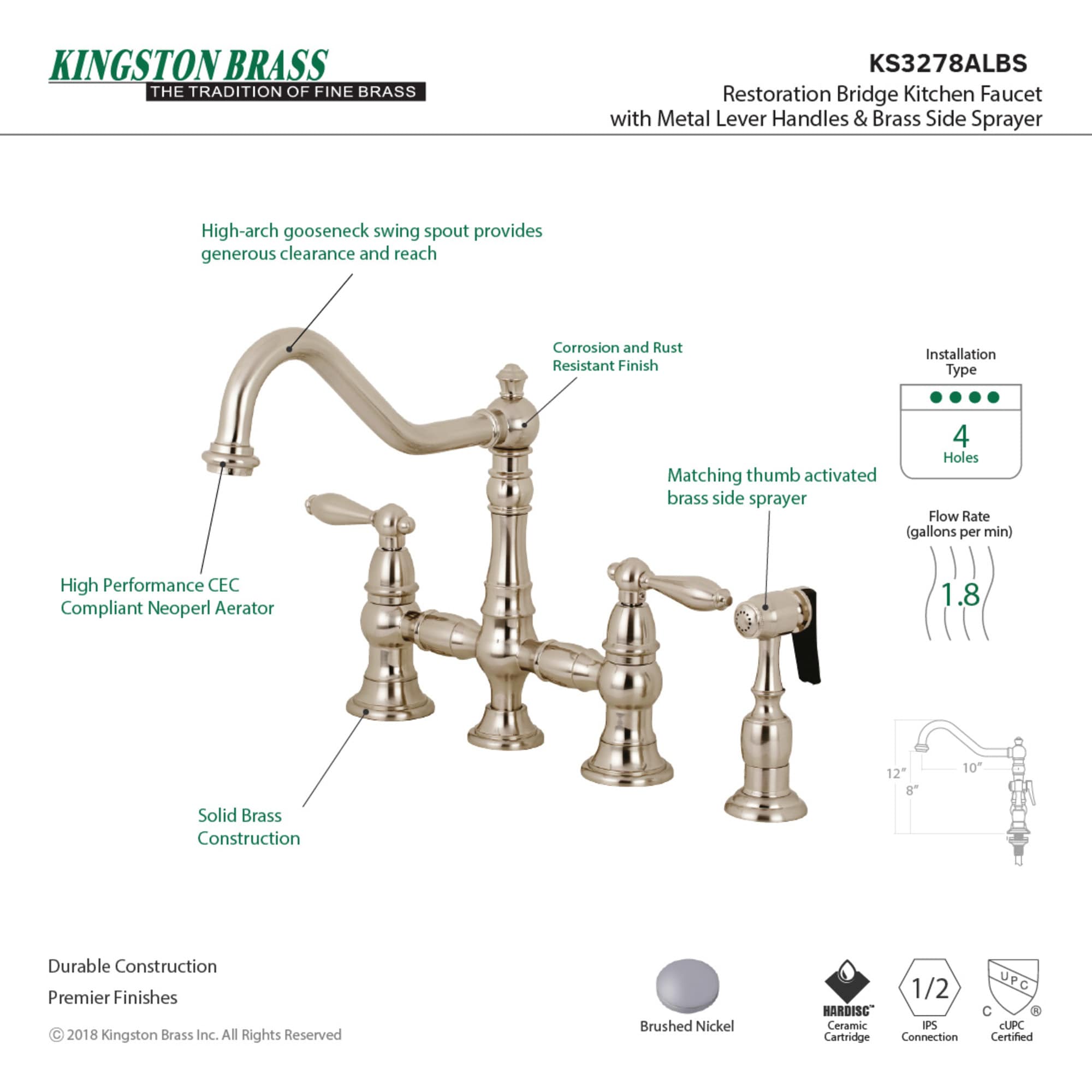 Kingston Brass WLKS3278ALBS Kitchen-Faucets - View #3