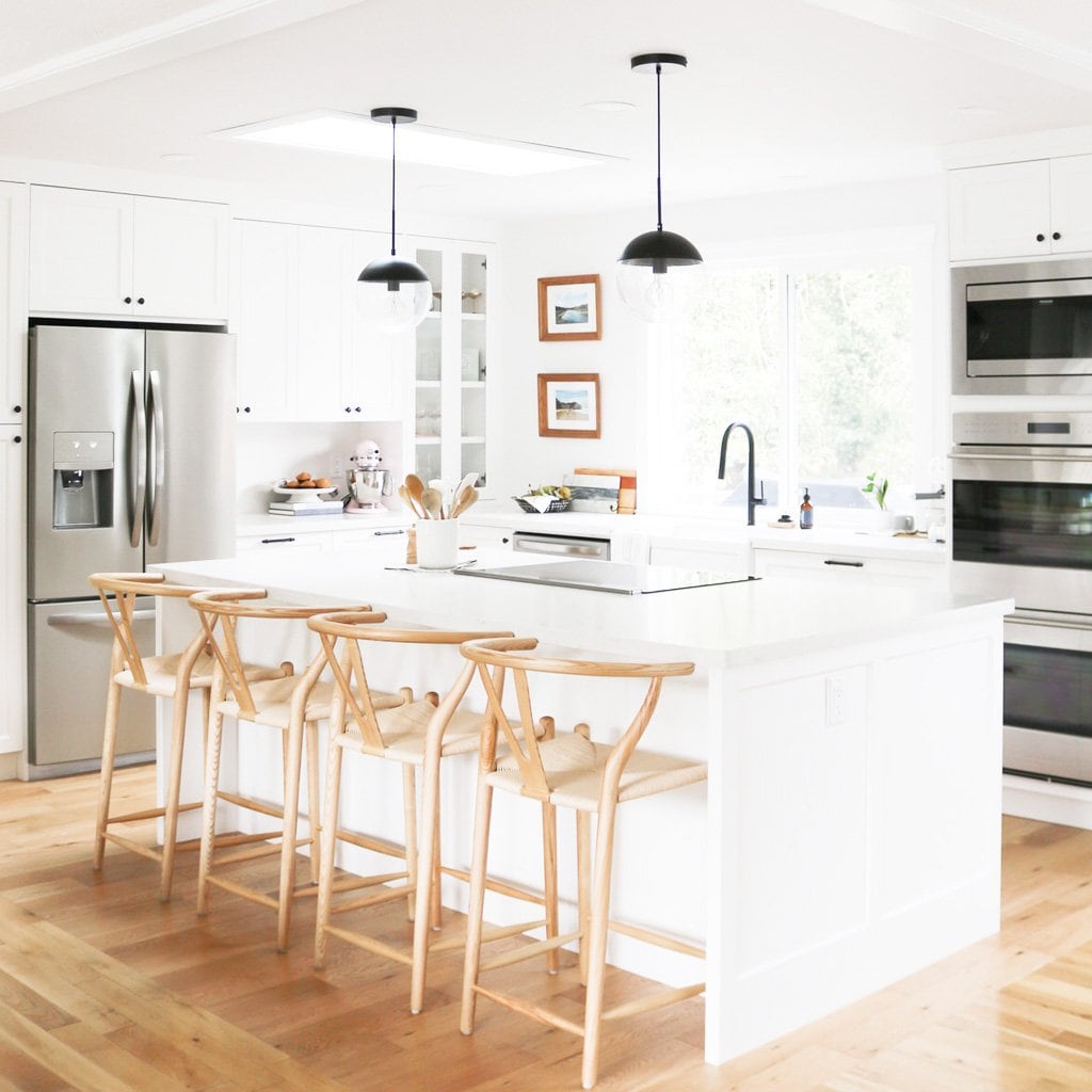 LOVMOR SF-Y-B353P343809 Wishbone Counter Stool Natural Ash