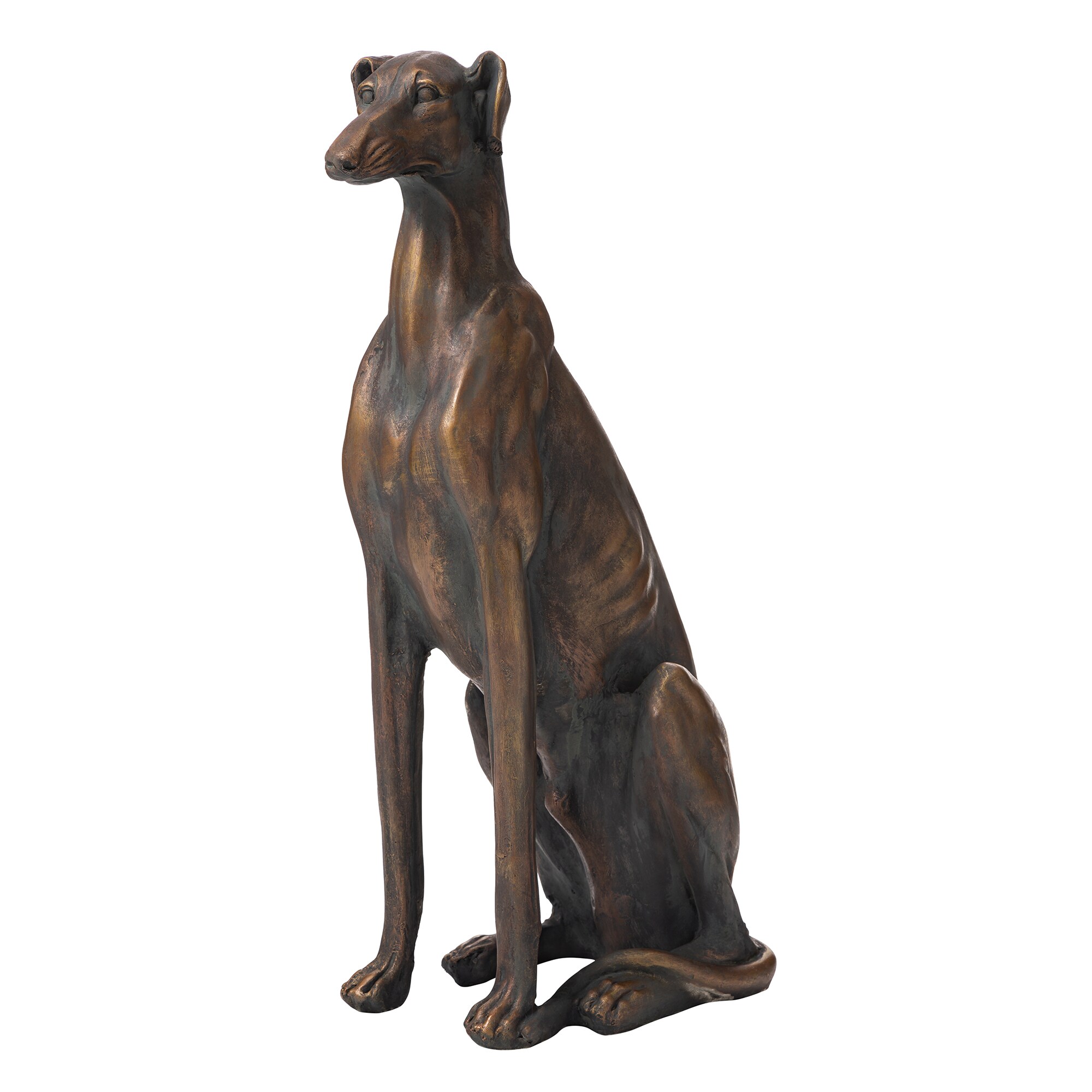 Details about   Glitzhome 30"H MGO Bronze Sitting Greyhound Dog Statue Outdoor Garden Art Decor 