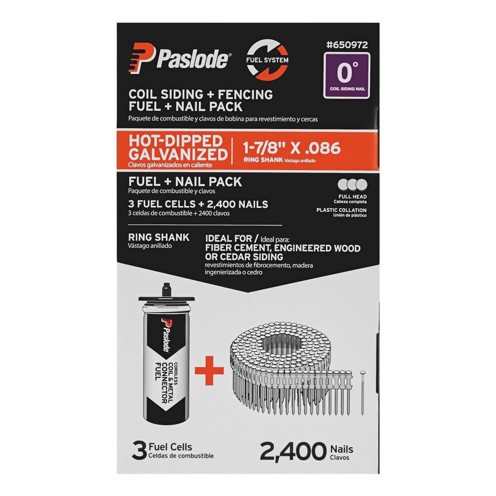 Paslode 1 7 8 in Hot dipped Galvanized Ring Shank Collated Siding Nails 2400 Per Box 650972 at Lowes