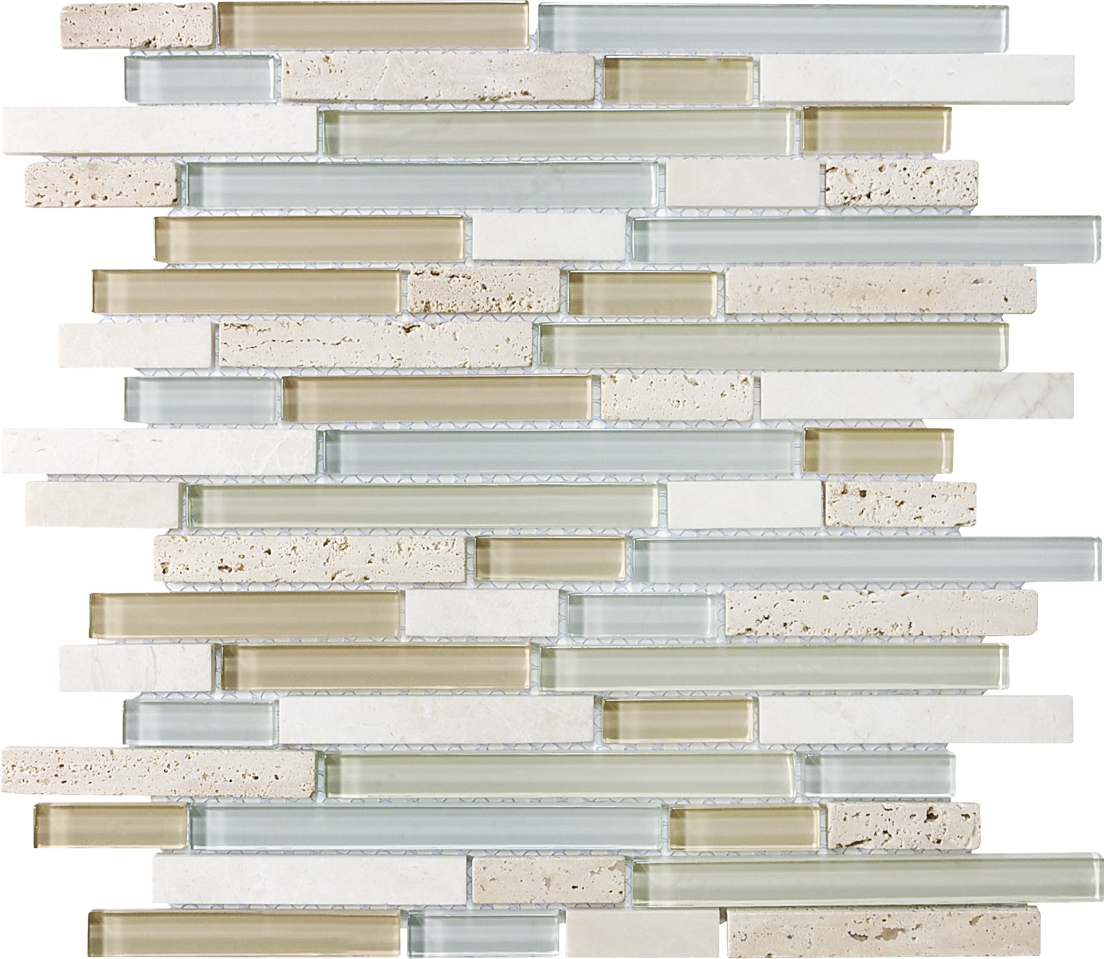Anatolia 3001-0129-0 Spa 12-in x 12-in Glossy Glass Subway Mosaic Wall Tile (10-sq. ft/ Carton)