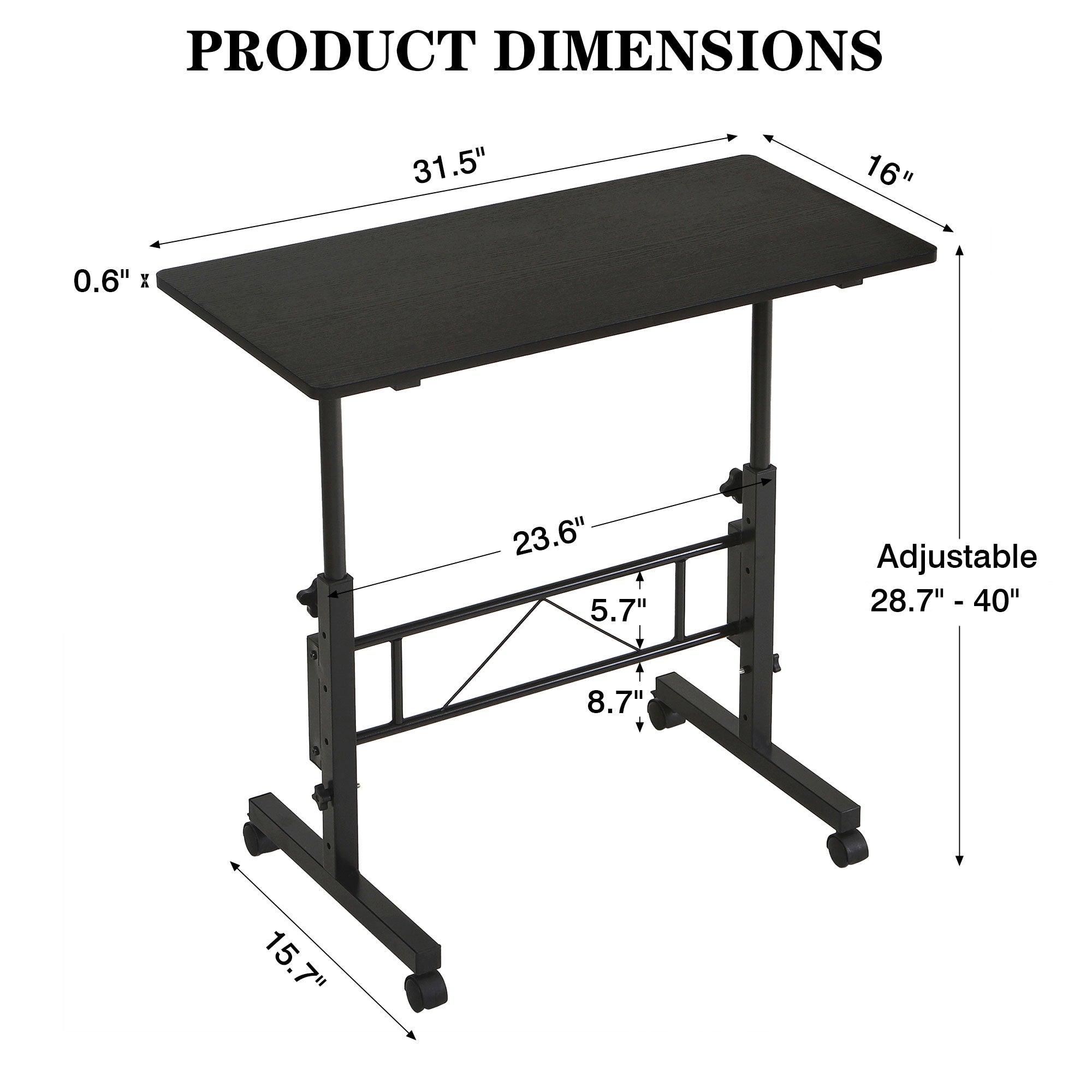 Vecelo LOE-MX-ECD03-BLK desks - View #3
