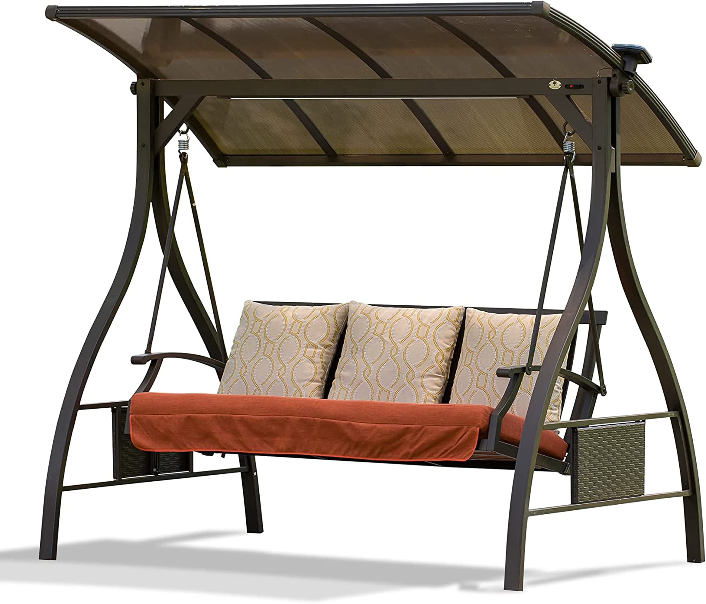 BANSA ROSE LLZJLY41701 Brown Metal Glider Swing