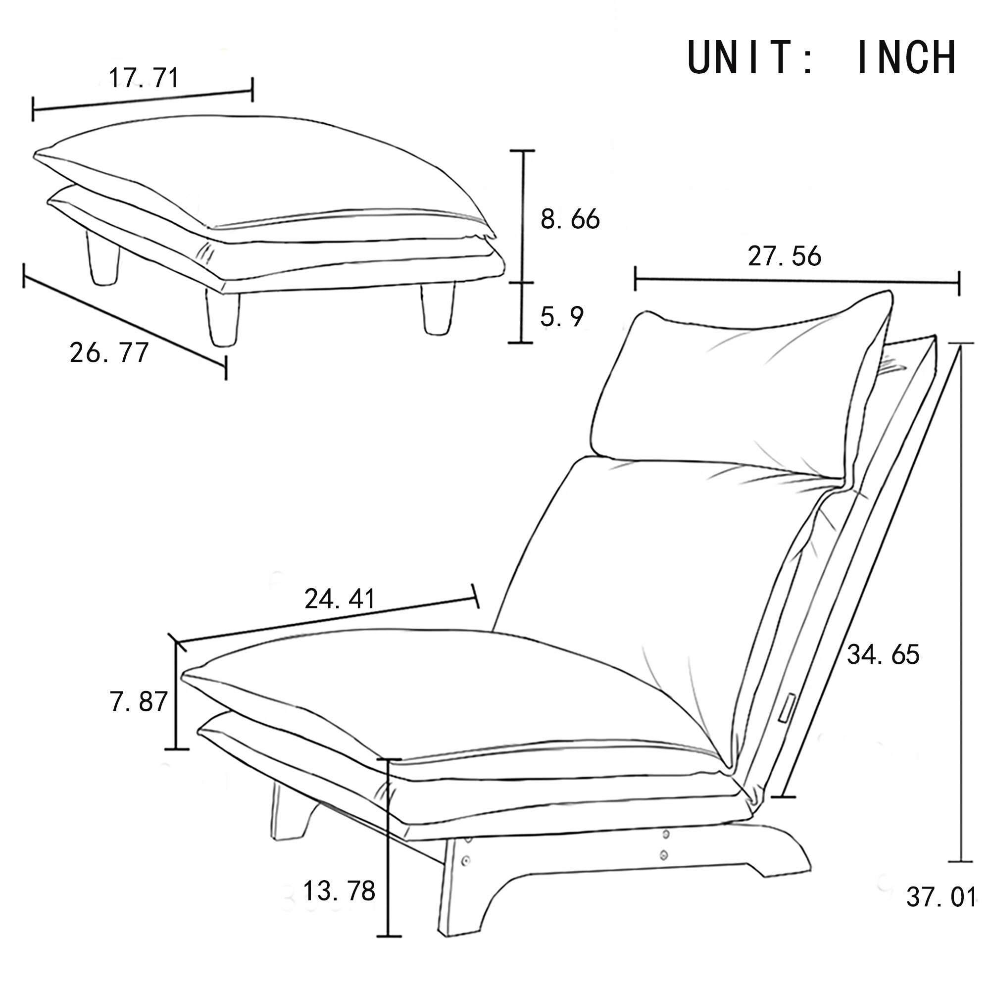 Horizons Prime LJW103162 Bean-Bag-Chairs - View #5
