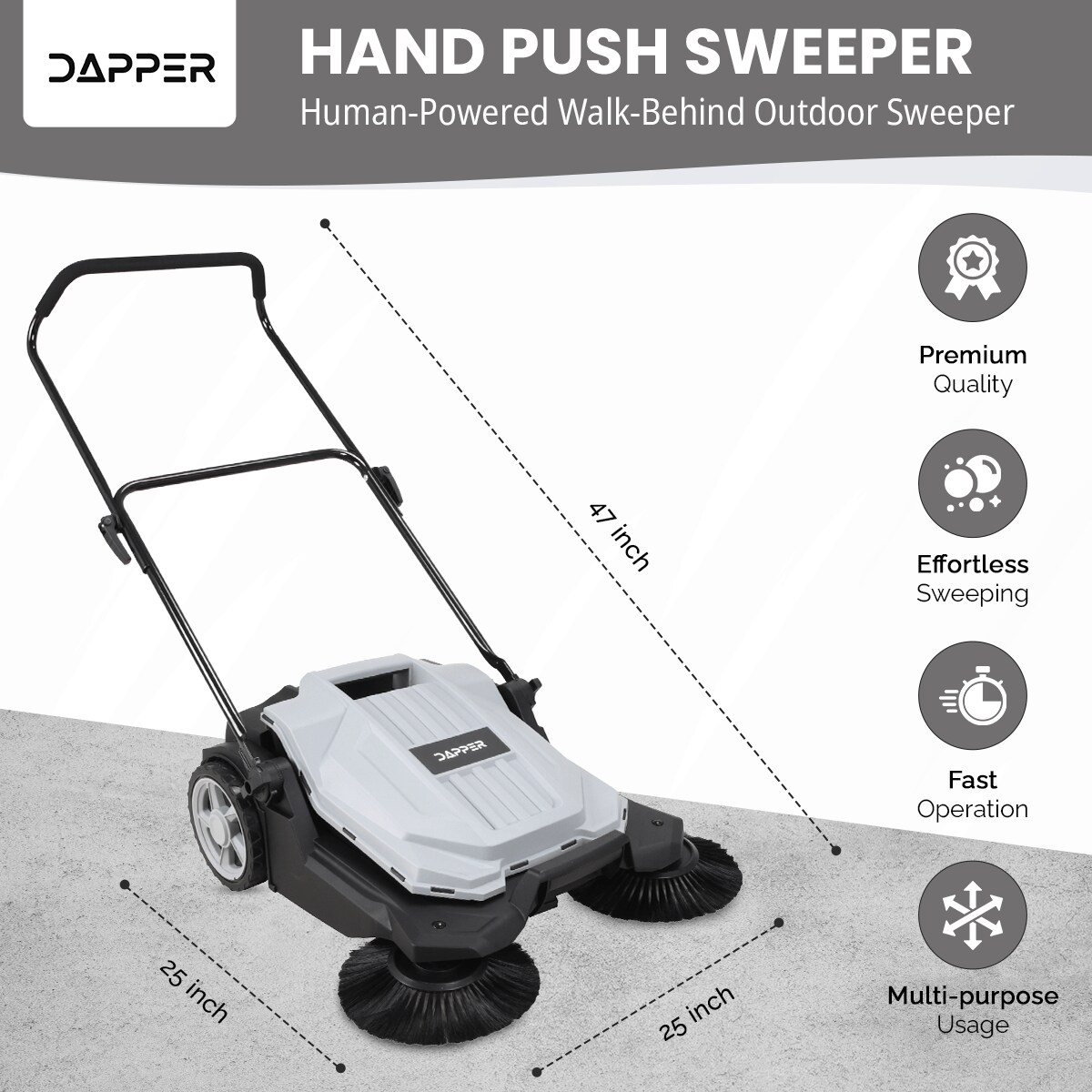 DAPPER SUPPLY DP-FS1103 Floor-Sweepers - View #4