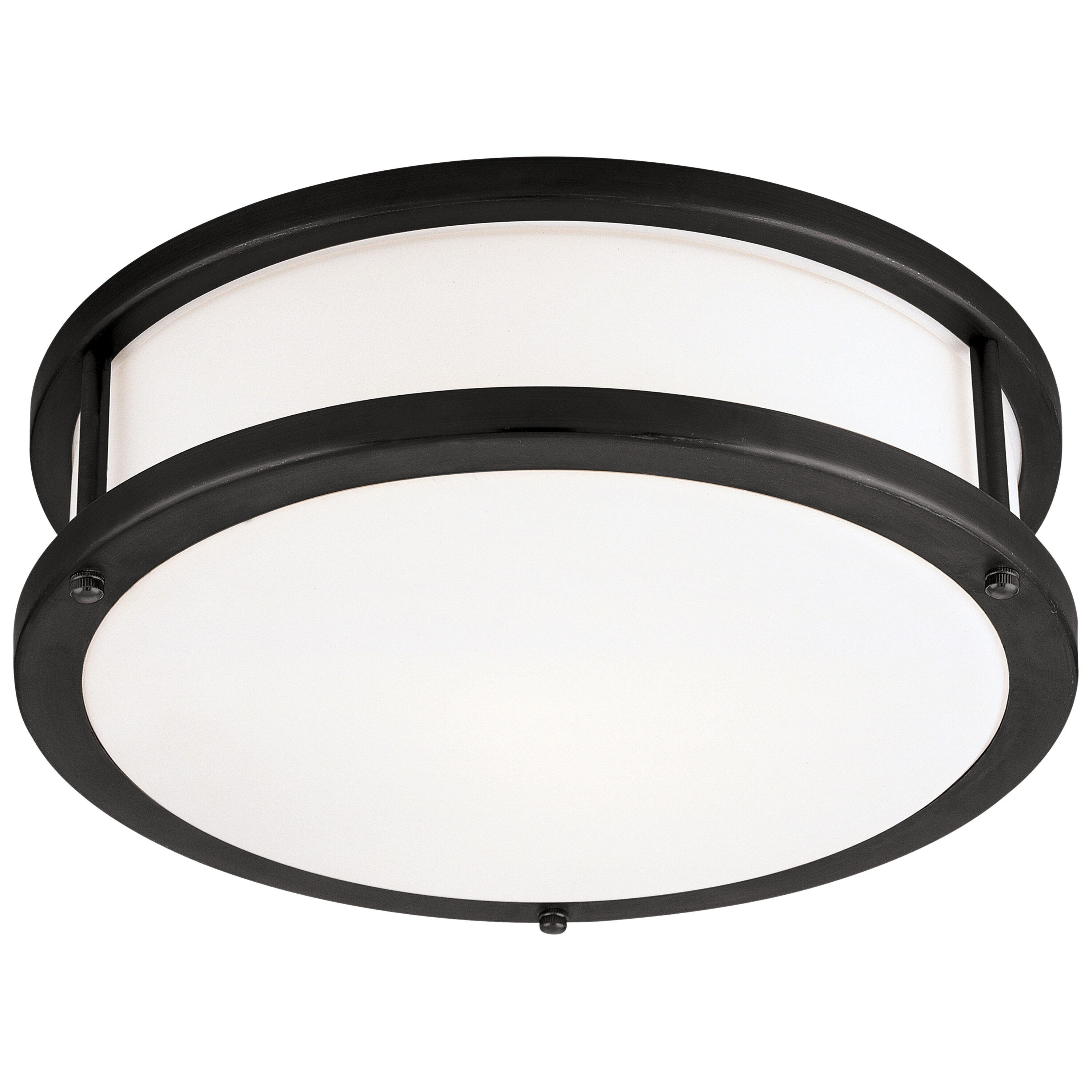 Access Lighting 50080LEDDLP-MBL/OPL Conga 2-Light 16-in Matte Black LED Flush Mount Light