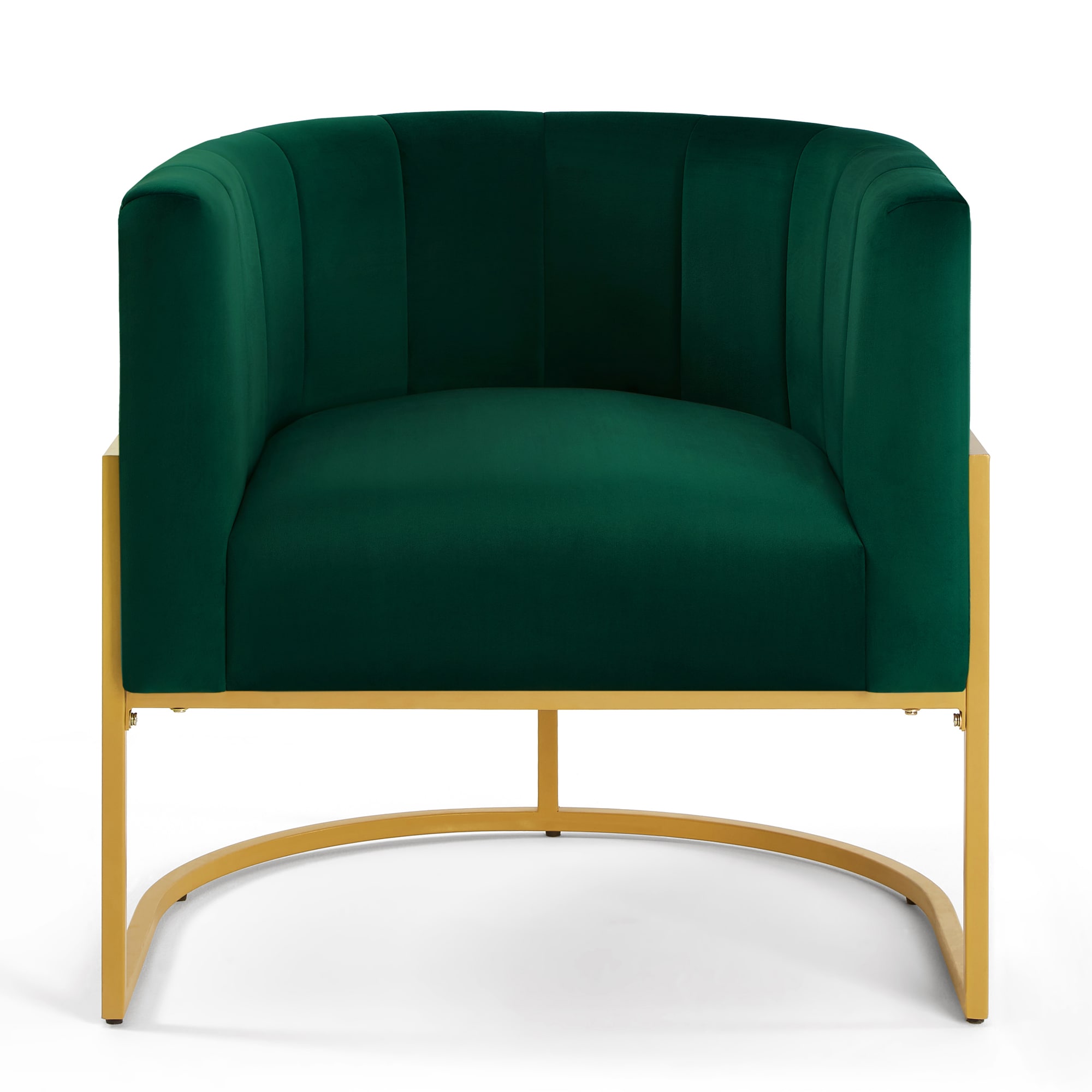 Bybafun YD3800052 Modern Green Velvet Accent Chair