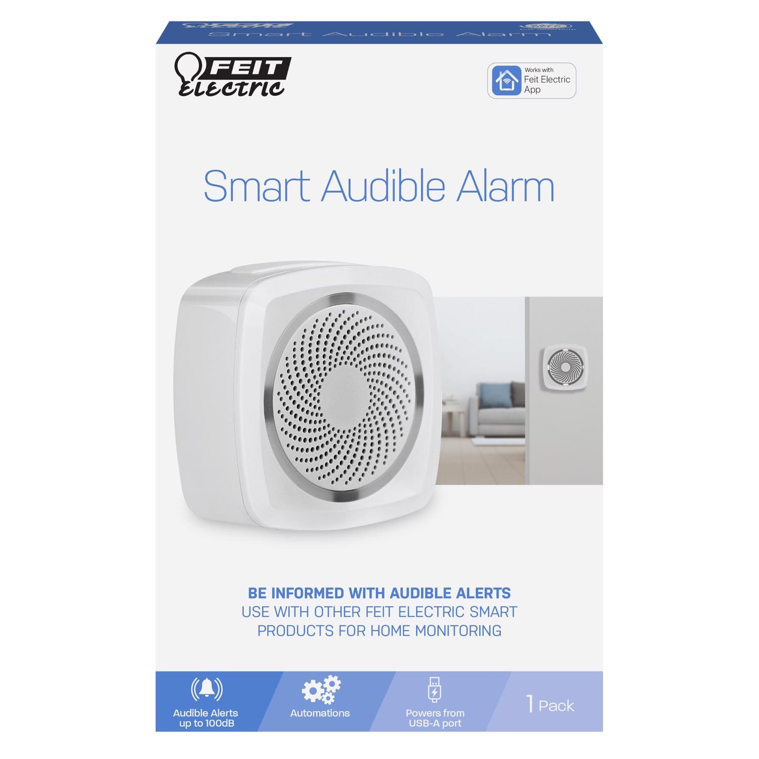 Feit Electric - Feit Smart Home White Plastic Wireless Smart Enabled Smart Audible Alarm