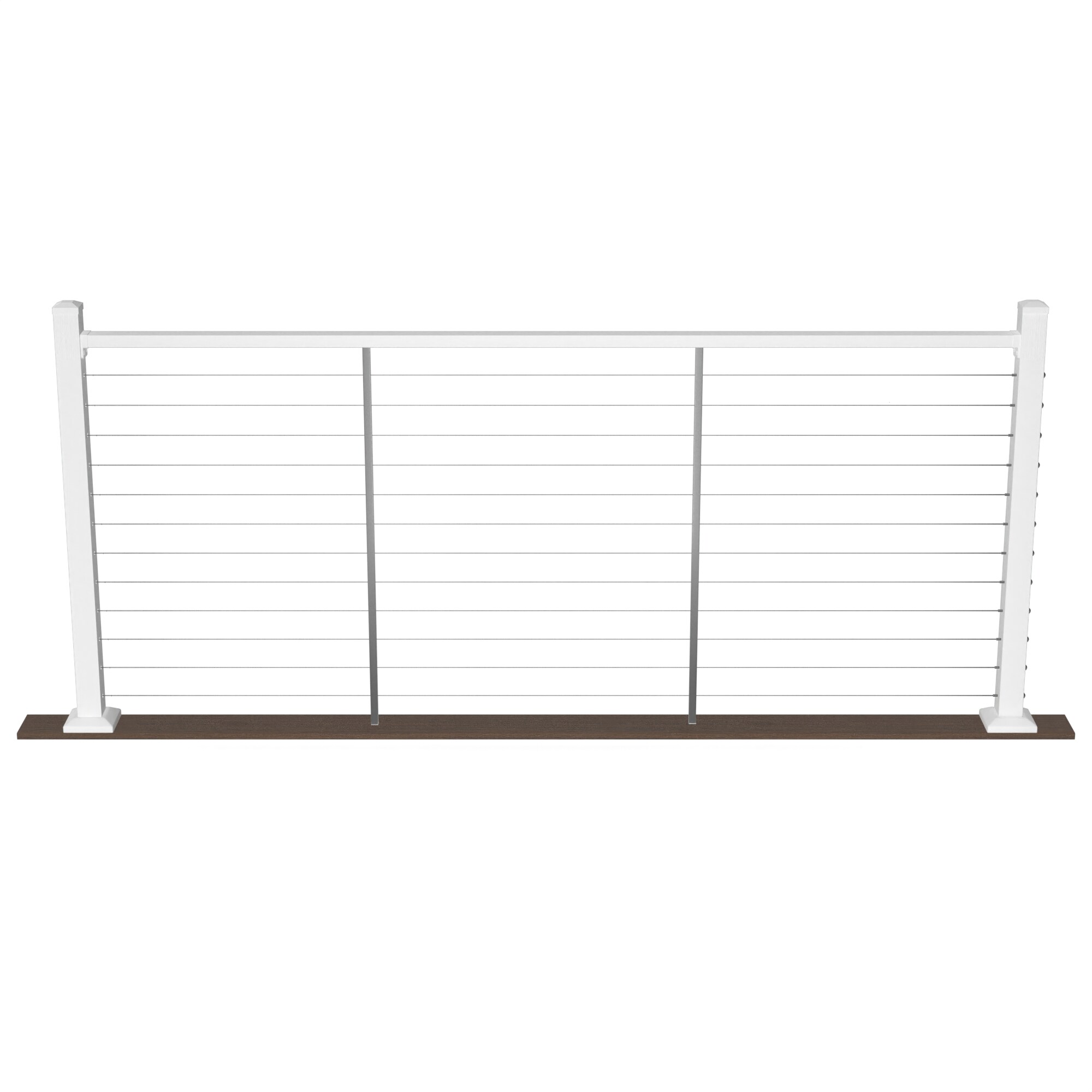 Deckorators 8 Ft X 225 In X 35 Ft Textured White Aluminum Deck Cable Rail Kit In The Deck