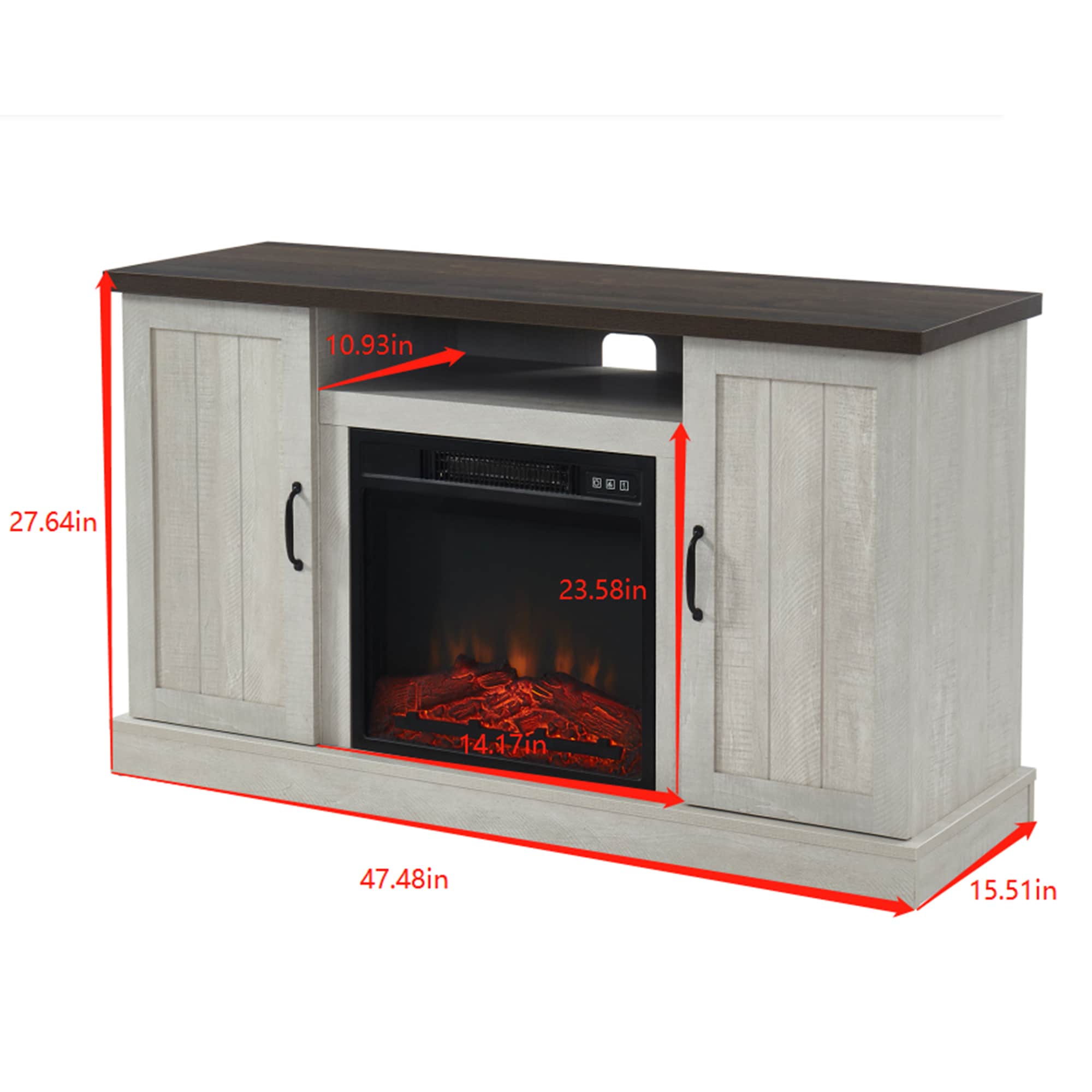 Clihome CL-CYTVS07-WHI Electric-Fireplaces - View #11