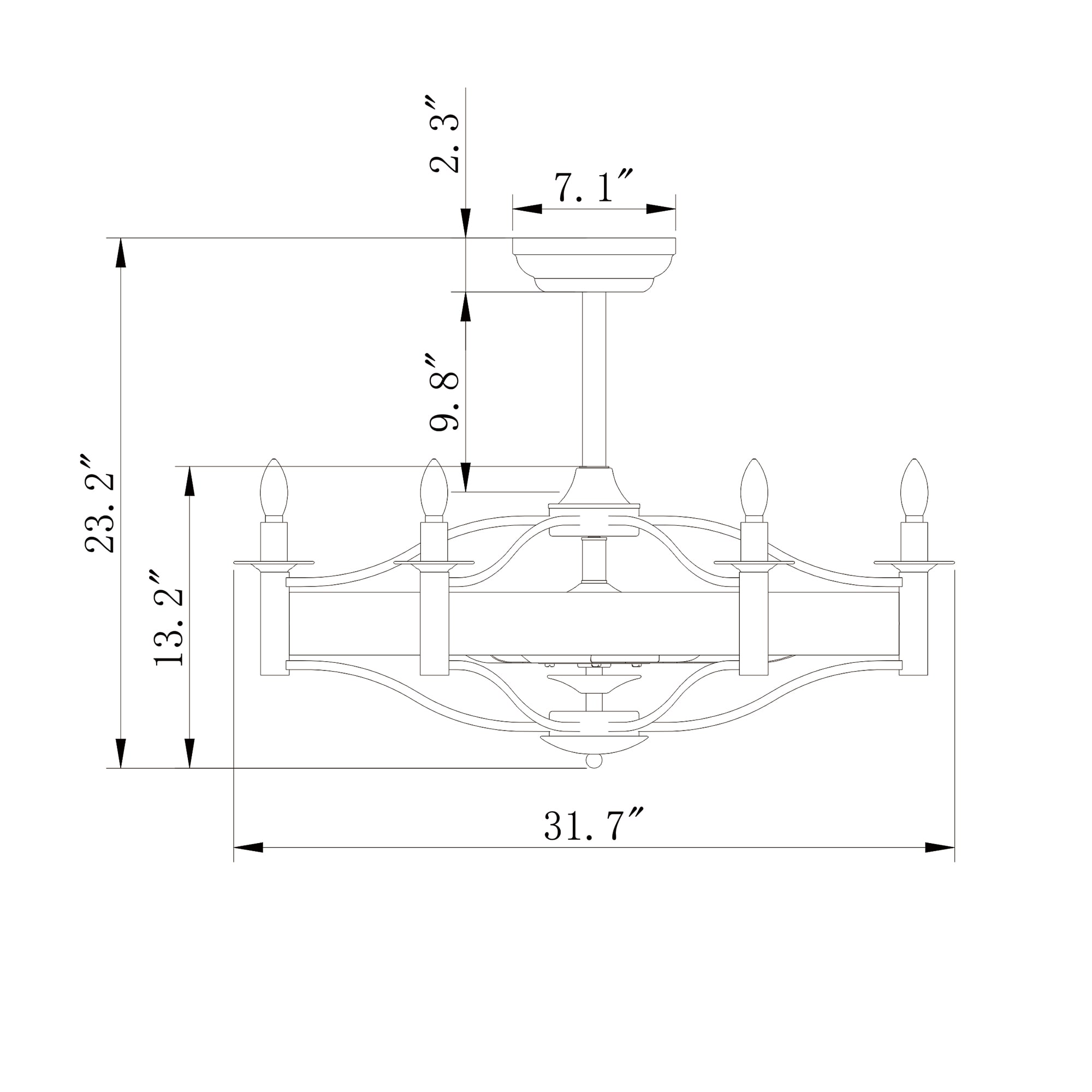 Home Accessories Inc CFL-8466IWG Ceiling-Fans - View #9