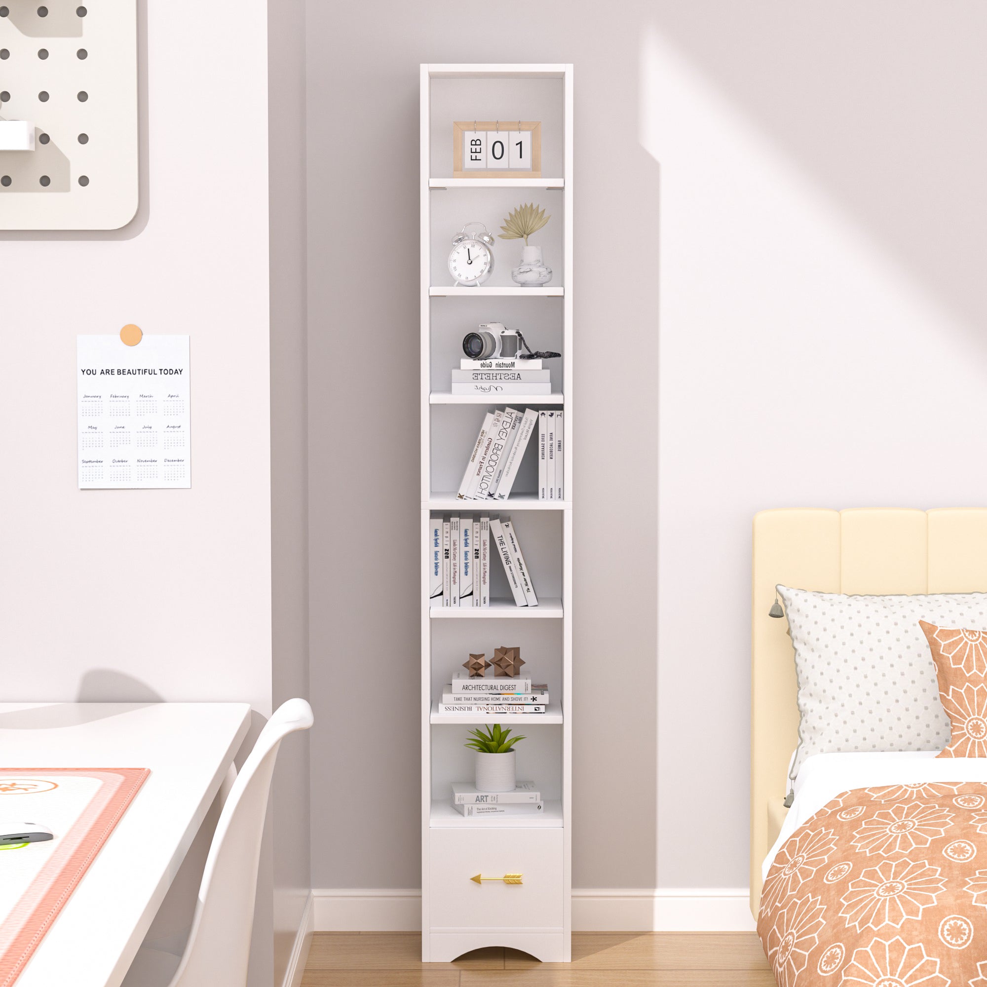 Vecelo LOE-B19-WHT bookcases - View #2