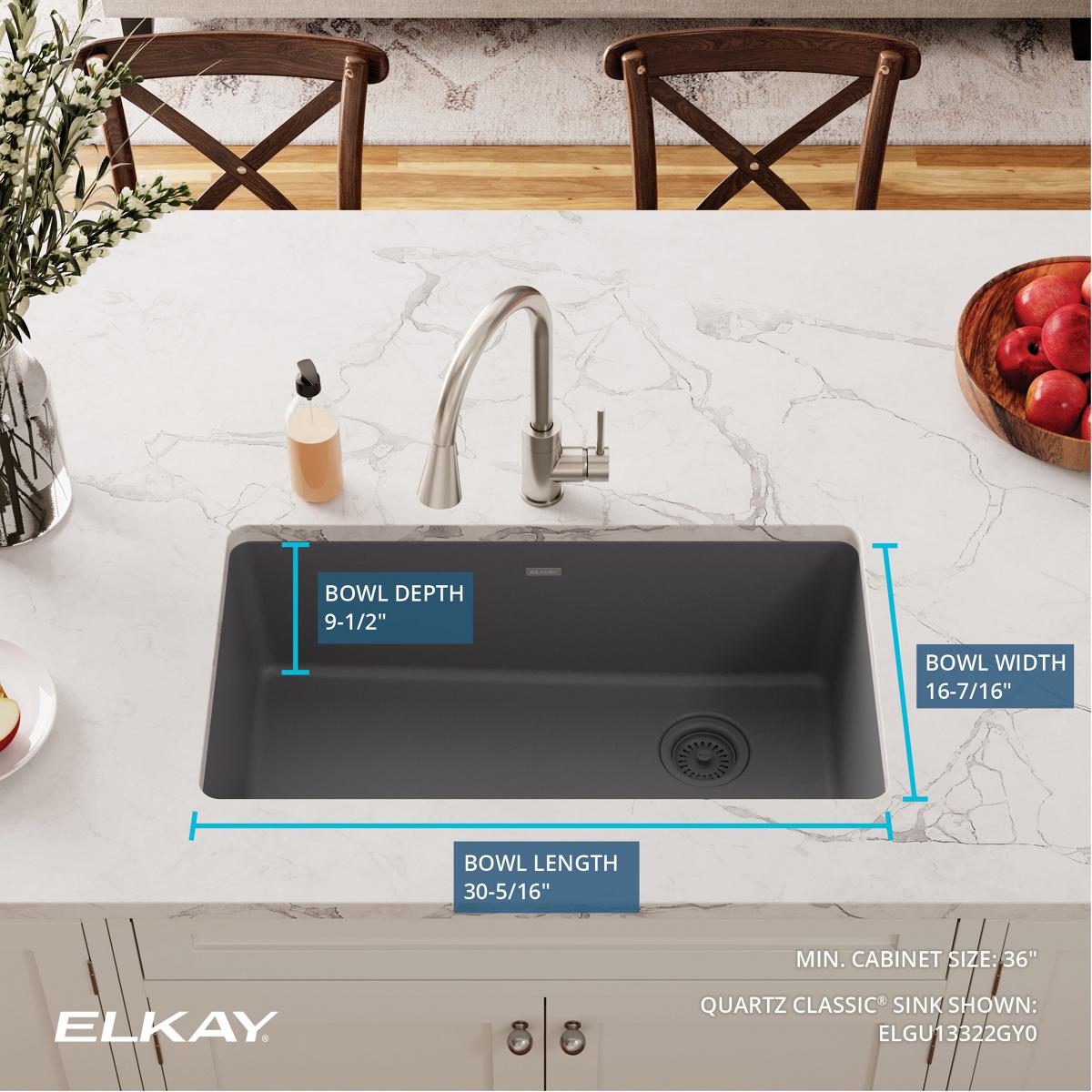 Elkay ELGU13322GY0 Kitchen-Sinks - View #3