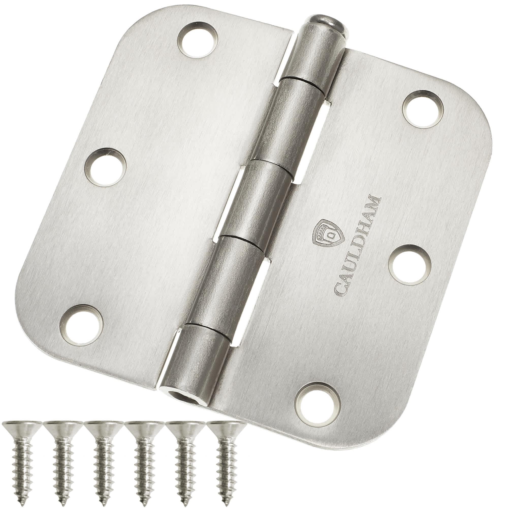 Cauldham 12-Count 3-1/2-in Interior Door Hinges - Satin Nickel #3558-SN-12