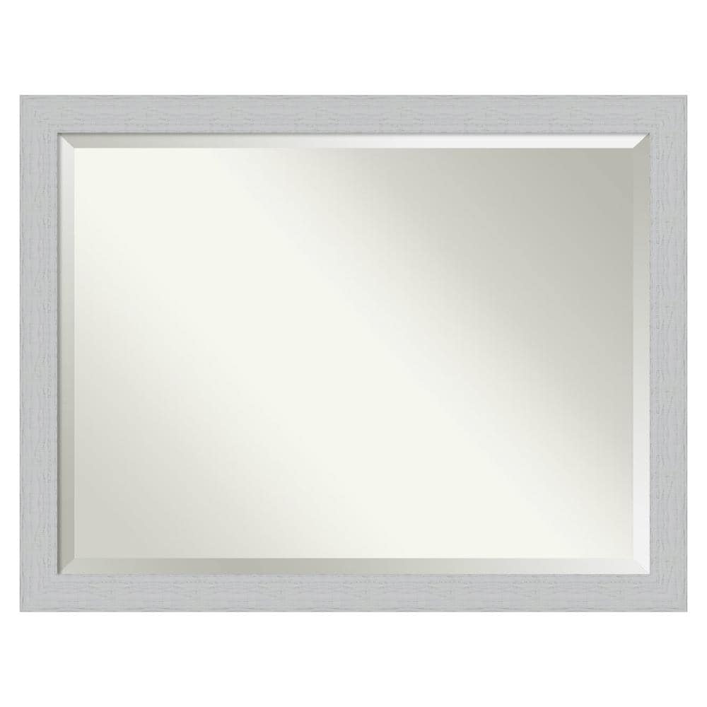 Amanti Art DSW4093654 Shiplap 44.25-Inches x 34.25-Inches Framed Rectangle Bathroom Vanity Mirror ( Distressed White )