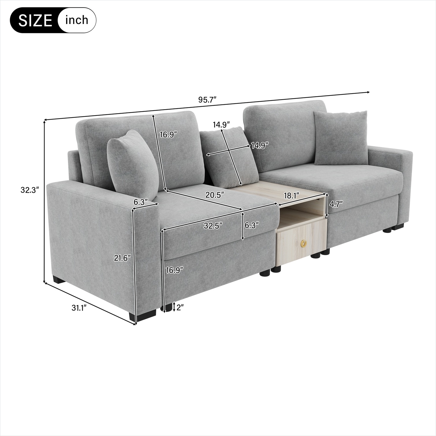 SunJet NGRA7WDMG35X Sofas-Loveseats - View #11