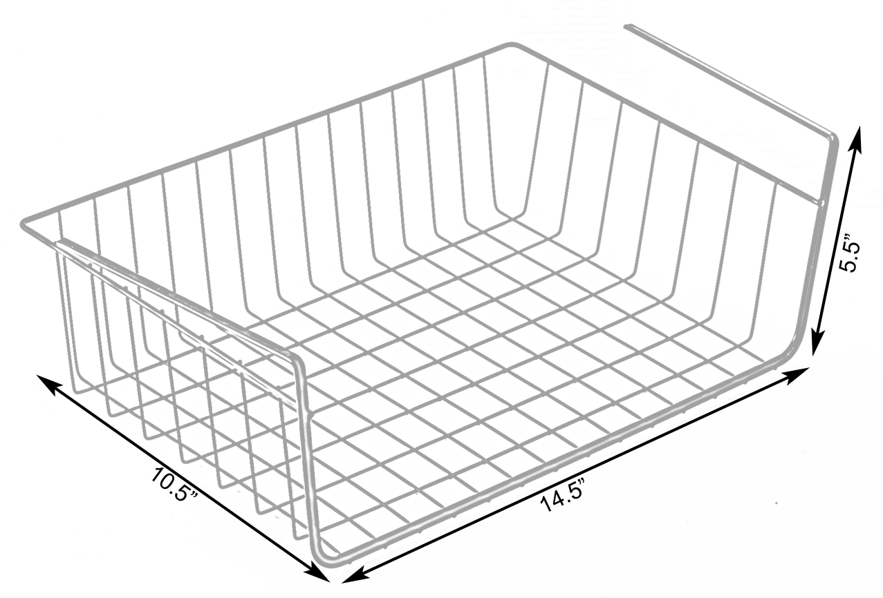 Basicwise 11.5-in W x 5-in H x 5.35-in D White/Plastic Stackable