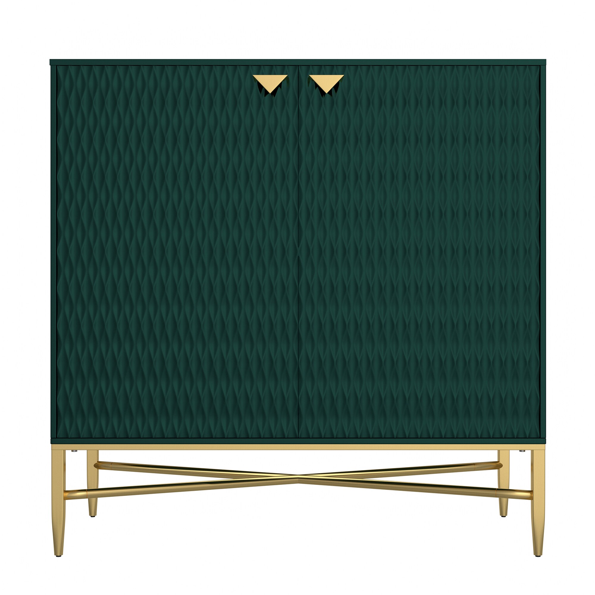 Clihome 15.75-in W x 32.87-in H Mdf Green Freestanding Utility Storage Cabinet