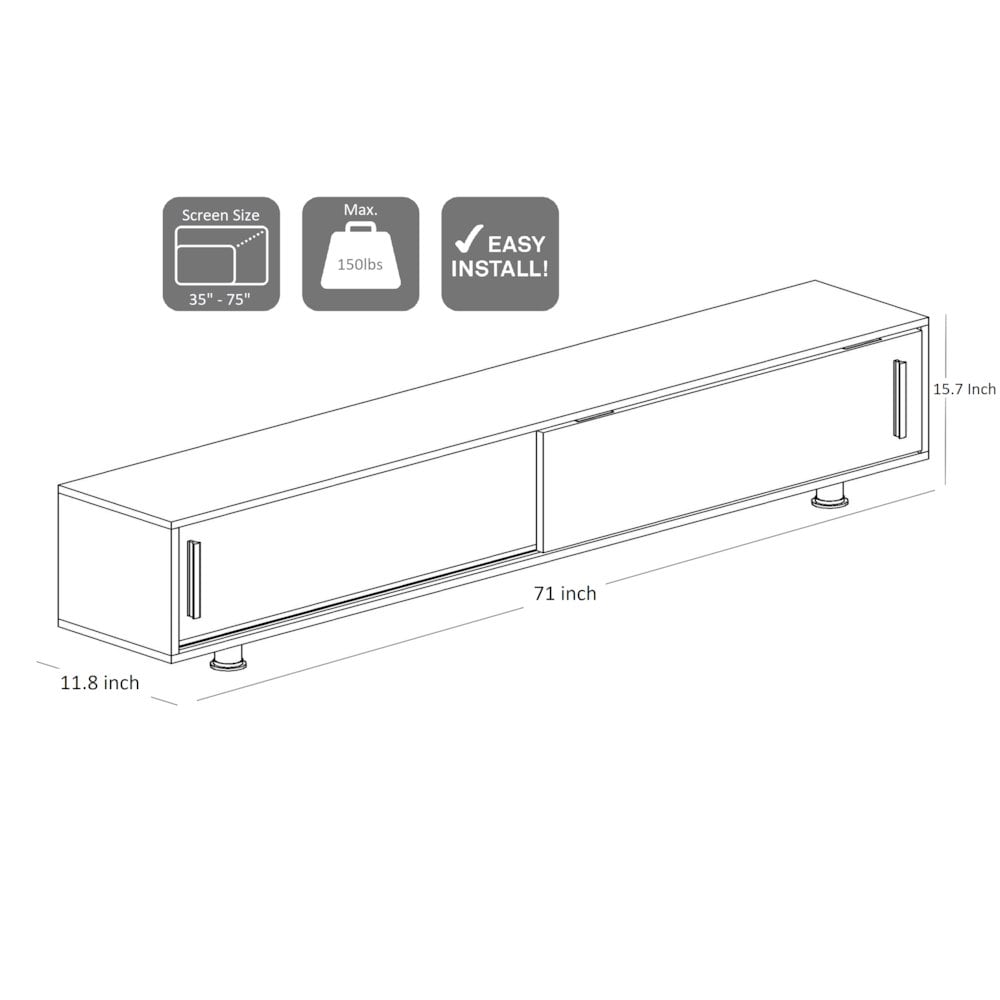 Decorotika NHR71TS02 Tv-Stands - View #3