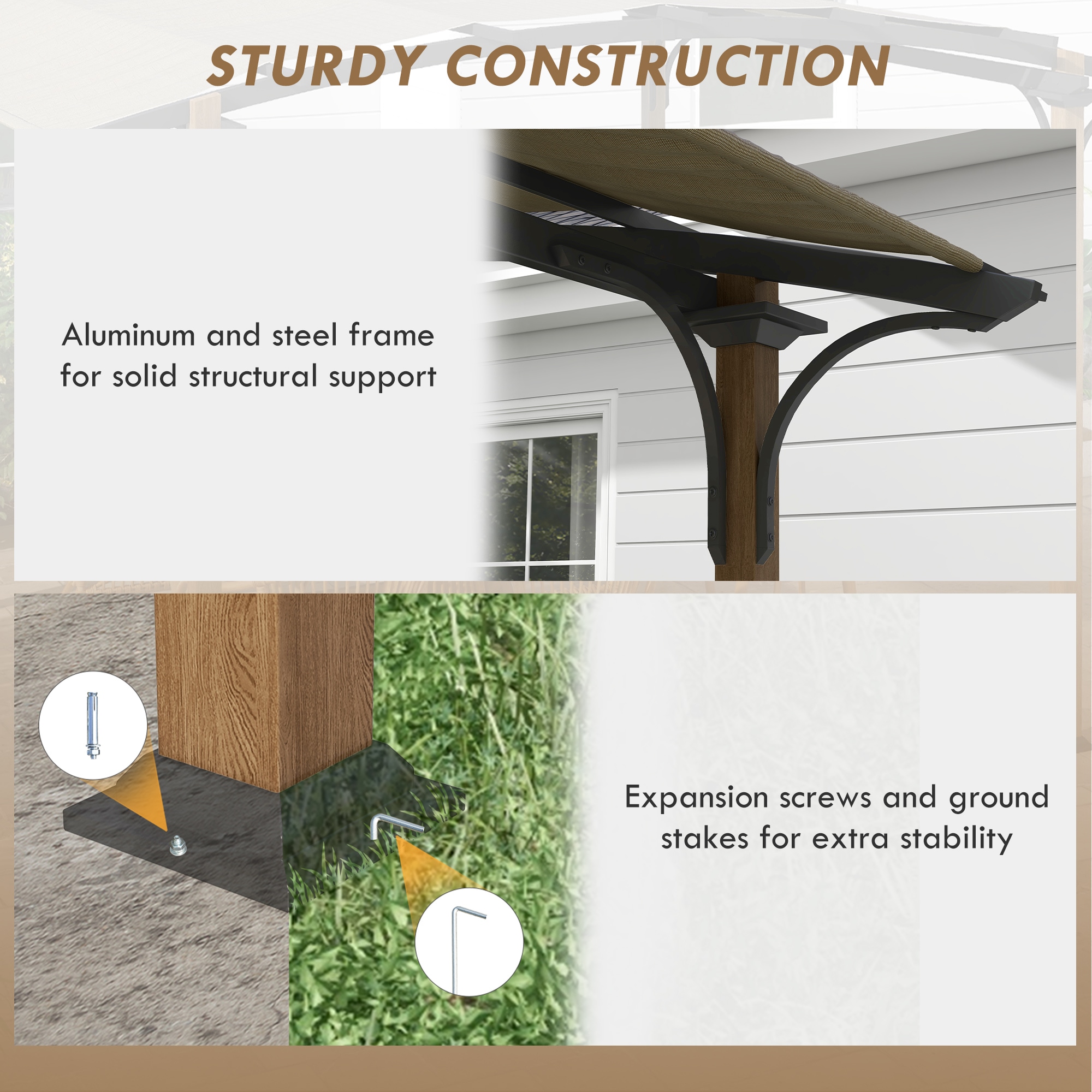 Outsunny 84C-481V00ND Wood-Resin-Gazebos - View #8