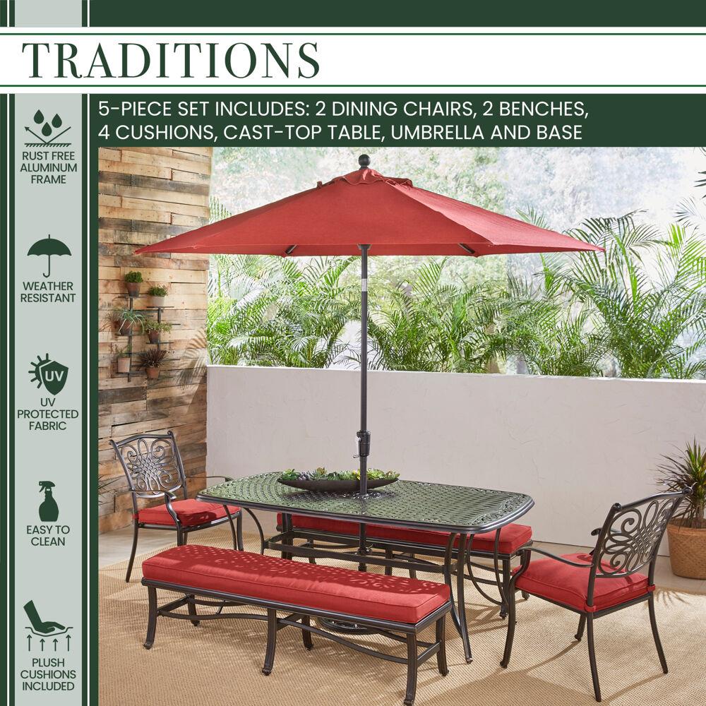 Hanover TRADDN5PCBN-SU-R Patio-Dining-Sets - View #2