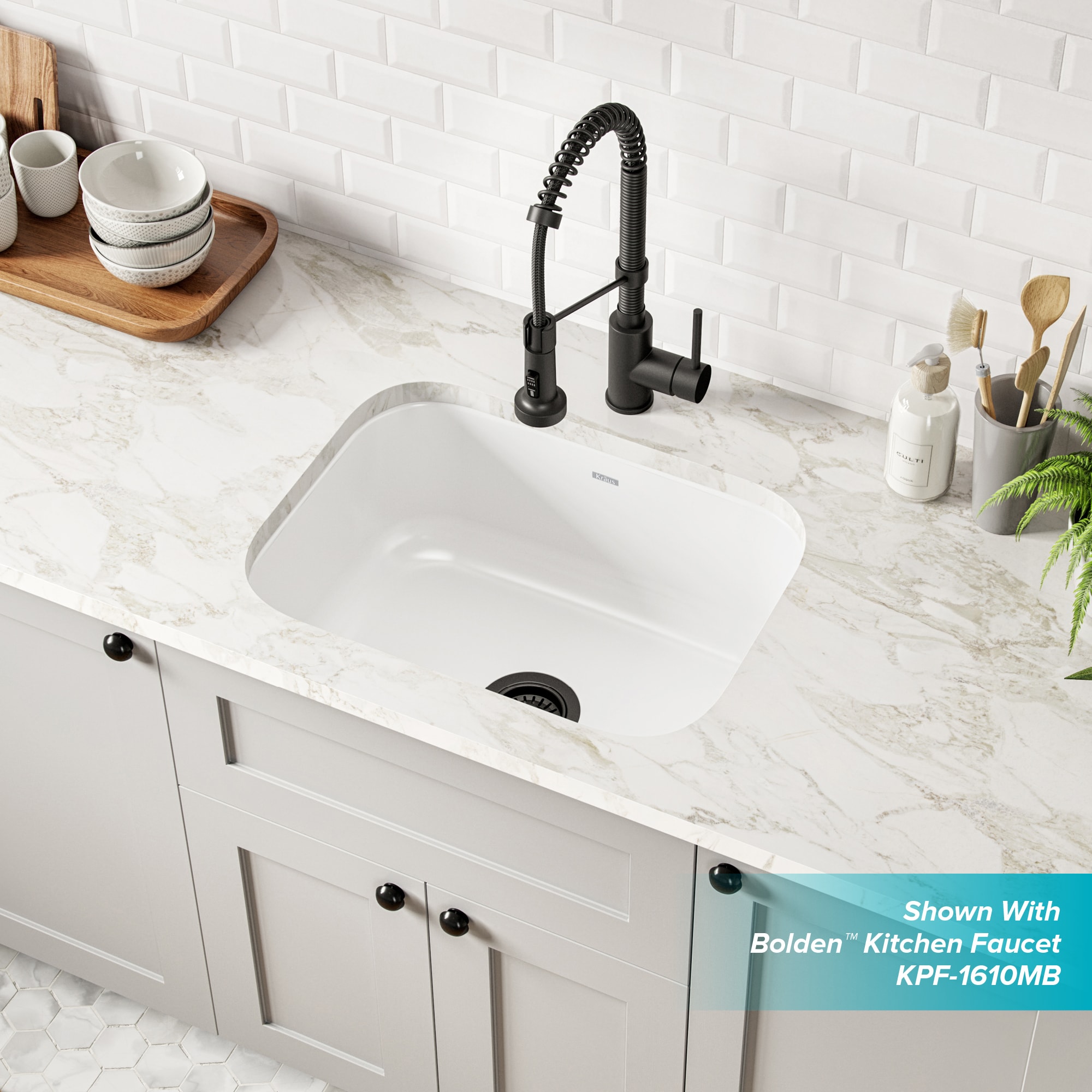 Kraus KEU12WHITE Kitchen-Sinks - View #3