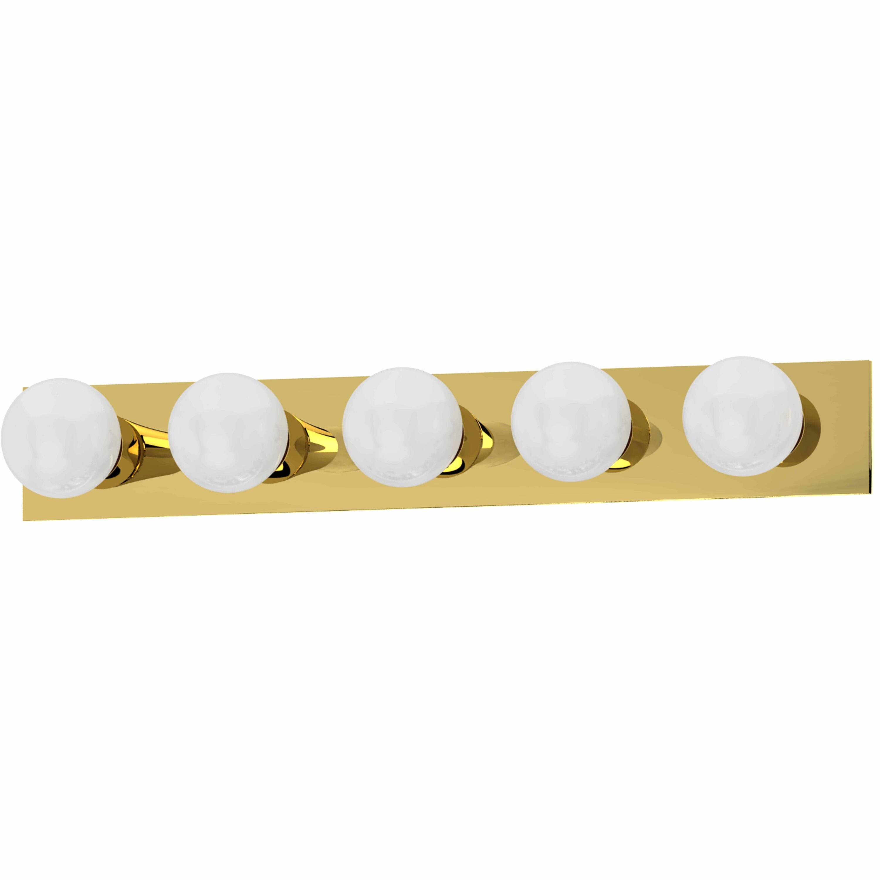 Volume Lighting V1025-2 30-in 5 -Light Polished Brass Transitional Vanity light bar