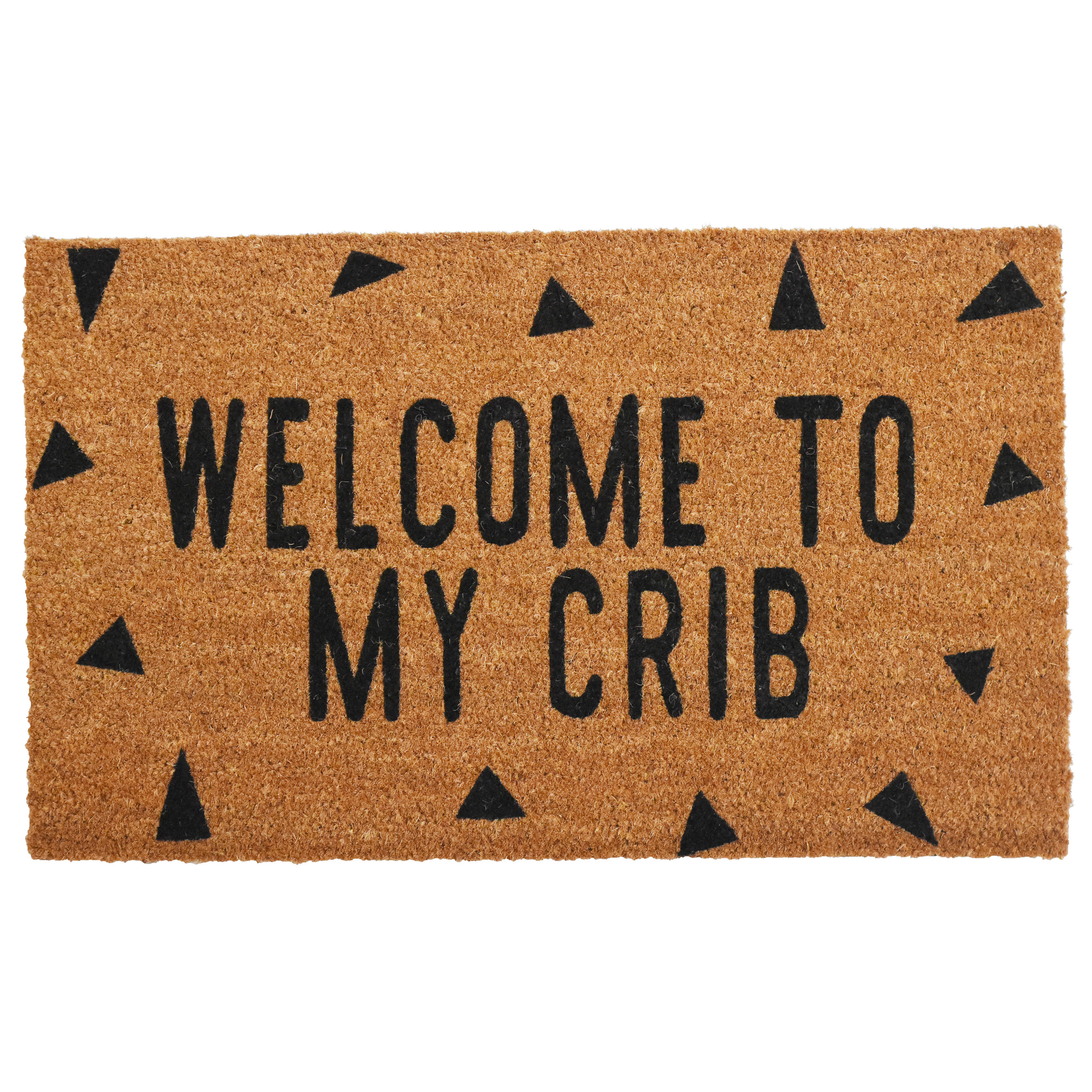Callowaymills 103781830 2-ft x 3-ft Natural/Black Coir/Vinyl Rectangular Indoor or outdoor Decorative Welcome Door mat