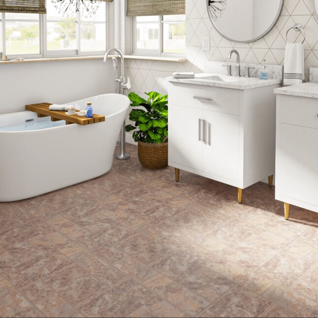 Congoleum AirStep Evolution Terrace 12-ft W x Cut-to-Length Autumn Glow Stone Look Low-Gloss Finish Sheet Vinyl Congoleum AirStep Evolution Terrace 12-ft W x Cut-to-Length Autumn Glow Stone Look Low-Gloss Finish Sheet Vinyl