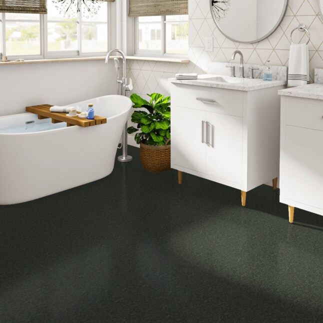 Armstrong Flooring Imperial Texture VCT Smokey Brown 12-in W x 12
