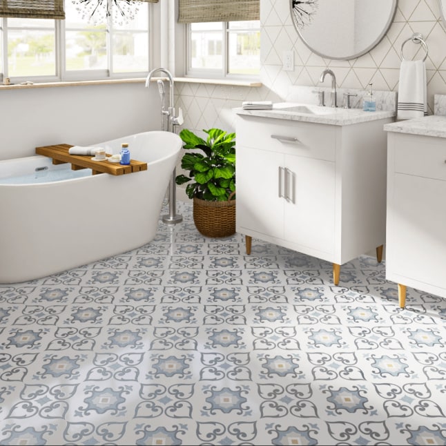 Achim Retro Slate 12-in x 12-in Peel and Stick Vinyl Tile Flooring (20-sq ft) Achim Retro Slate 12-in x 12-in Peel and Stick Vinyl Tile Flooring (20-sq ft)