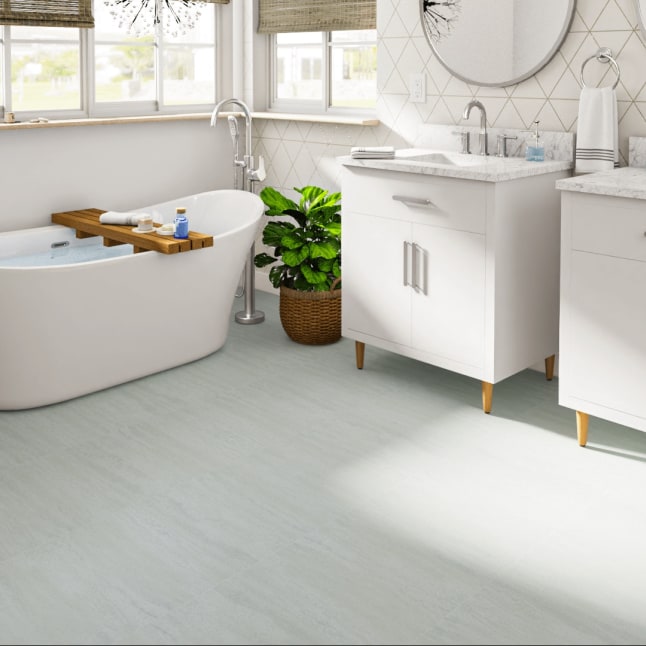 Armstrong Flooring Terraza Grand 18-in x 18-in Artic White Peel and Stick Vinyl Tile Armstrong Flooring Terraza Grand 18-in x 18-in Artic White Peel and Stick Vinyl Tile
