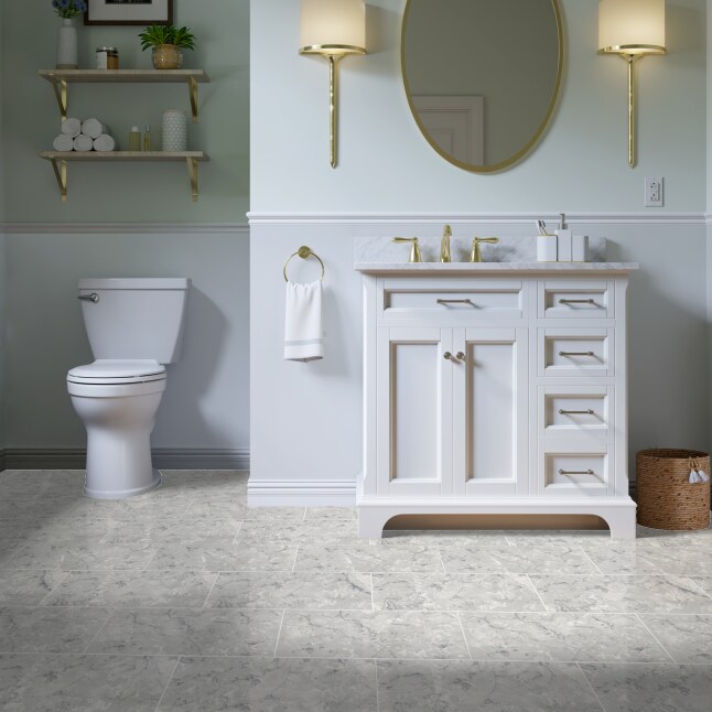 Origin 21 Marina Grey 12-in x 24-in Polished Porcelain