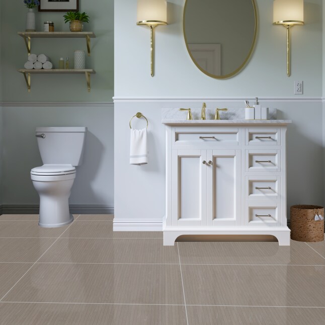 The Tile Life Marqueterie Beige 24-in x 48-in Matte Porcelain Wood