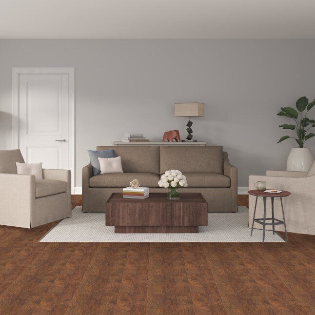 QuickStep Studio + Spill Repel Toasted Chestnut 12-mm T x 5-in W x 48-in L Waterproof Wood Plank Laminate Flooring (17.53-sq ft / Carton)