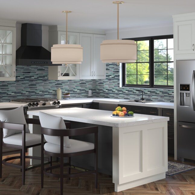 Elida Ceramica Sparkle Ocean Blue 12-in x 13-in Glossy Glass Linear Wall Tile (0.969-sq. ft/ Piece)