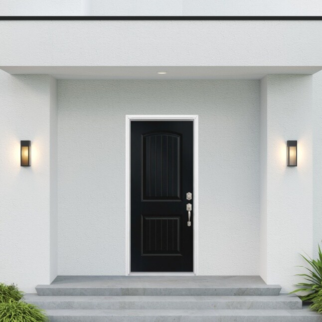 Masonite 36-in x 80-in x 4-9/16-in Fiberglass Left-hand inswing