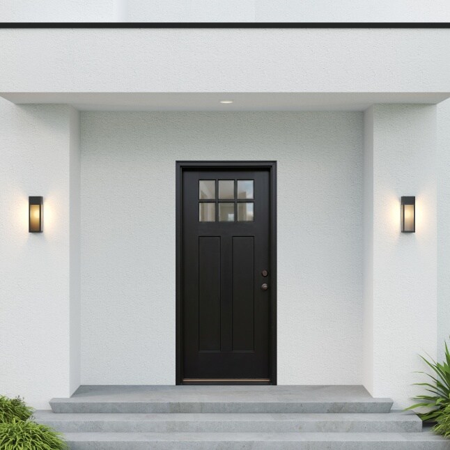 イマン　ホワイトドリーム Therma-Tru Smooth Star Shaker Entry Door 32-in x 80-in x 4-9/16-in