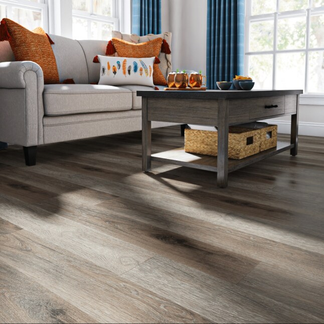 Style Selections Sawgrass Oak Brown 3-mil x 6-in W x 36-in L Water Resistant Peel and Stick Luxury Vinyl Plank Flooring (1.5-sq ft/ Piece)