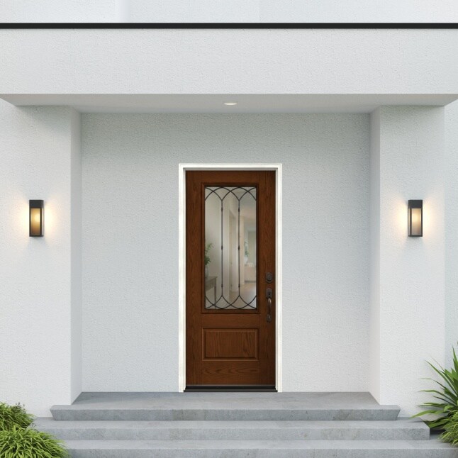 Therma-Tru Fiber Classic Montebello Entry Door 36-in x 80-in x 4-9