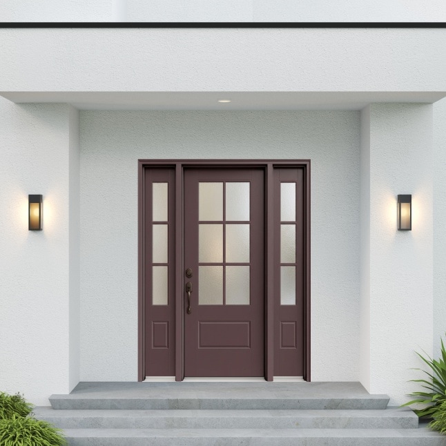 Masonite Performance Door System 64-in x 80-in x 4-9/16-in Fiberglass ...