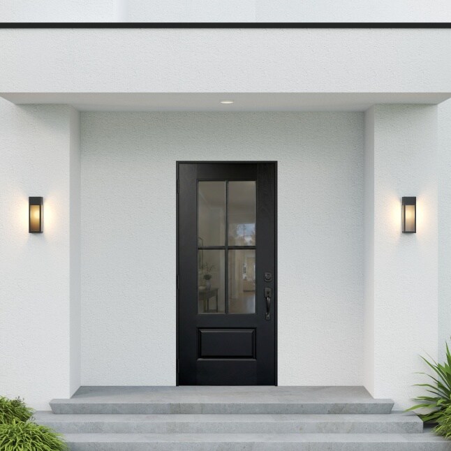 Greatview Doors 32-in x 80-in x 6-9/16-in Fiberglass Right-hand