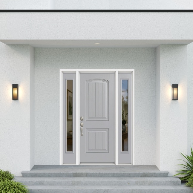 Masonite Steel Doors Series 64-in x 80-in x 4-9/16-in Steel Right-hand ...